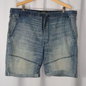 Signature by Levi Strauss Denim Jeans Shorts Elastic Waist Drawstring Womens XXL